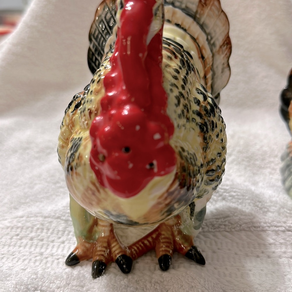 Turkey salt (Tom) pepper (hen) vintage made in Japan - Picture 3 of 6